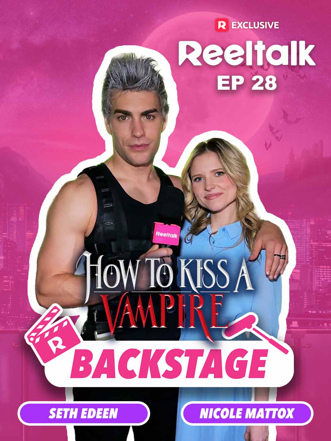 Watch ReelTalk EP28-Backstage: How to Kiss a Vampire (ReelShort) Full Episodes Free HD